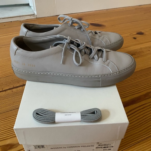 Common Projects Shoes - Woman by Common Projects Grey Achilles Low Top Sneaker